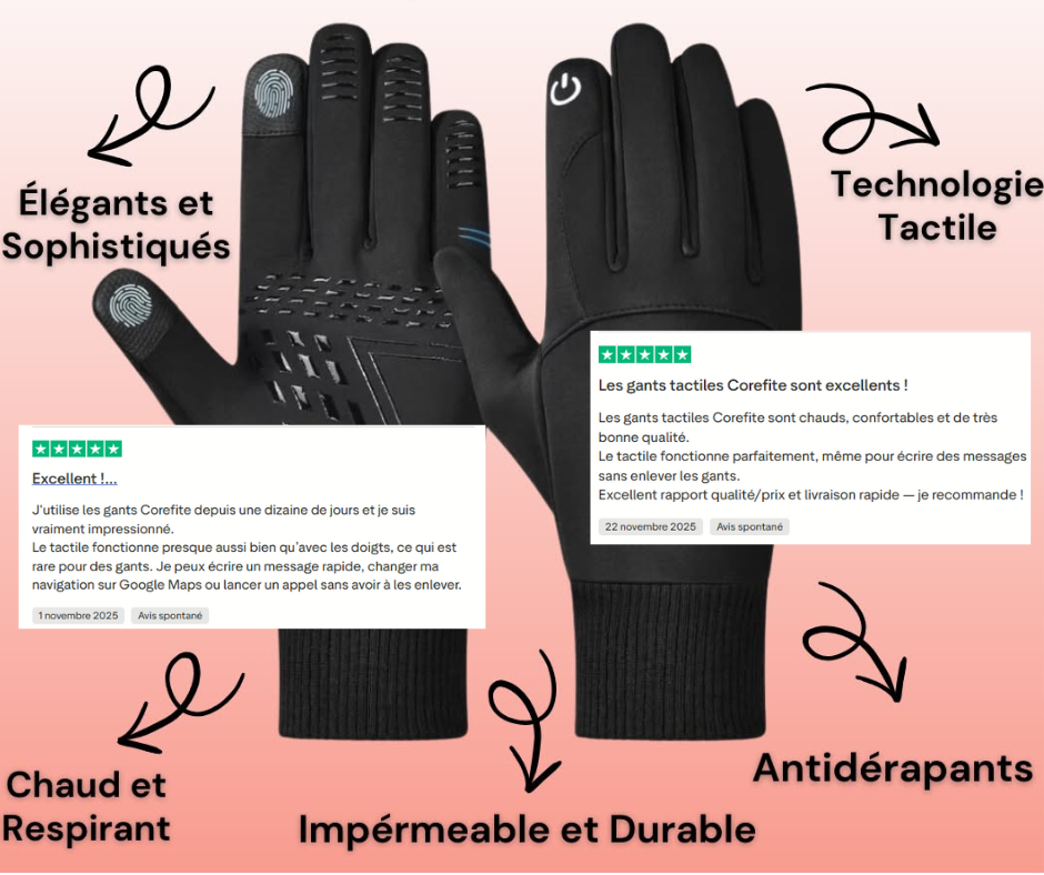 Meilleure Vente Gants Tactiles Thermiques Corefite